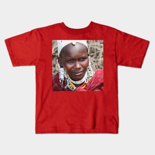 Portrait, Maasai (or Masai) Woman, East Africa Kids T-Shirt